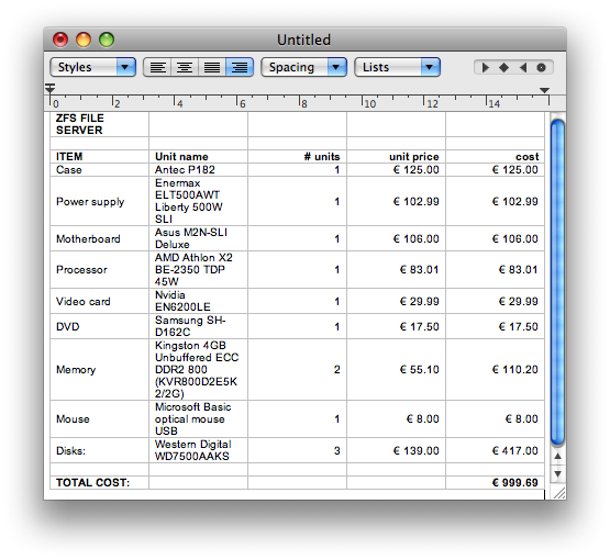 Home Fileserver: ZFS hardware – Simon's blog